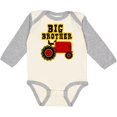 thumbnail image 3 of Inktastic Red Tractor Big Brother Boys Long Sleeve Baby Bodysuit, 3 of 5