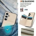 thumbnail image 6 of Allytechgroup Wallet Case Cover for Samsung Galaxy S25, with Ring Holder Cards Slots Premium PU Leather TPU Back Cover Shockproof RFID Blocking Phone Case for Samsung Galaxy S25, White, 6 of 7