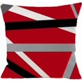 thumbnail image 6 of Black Red Decorative Throw Pillow Covers for Sofa, Living Room Pillow Cases for Couch Red Black,Outdoor Linen Geometric Square Cushion Covers with Zipper for Home Front Porch Bedroom Decor 20x20, 6 of 6