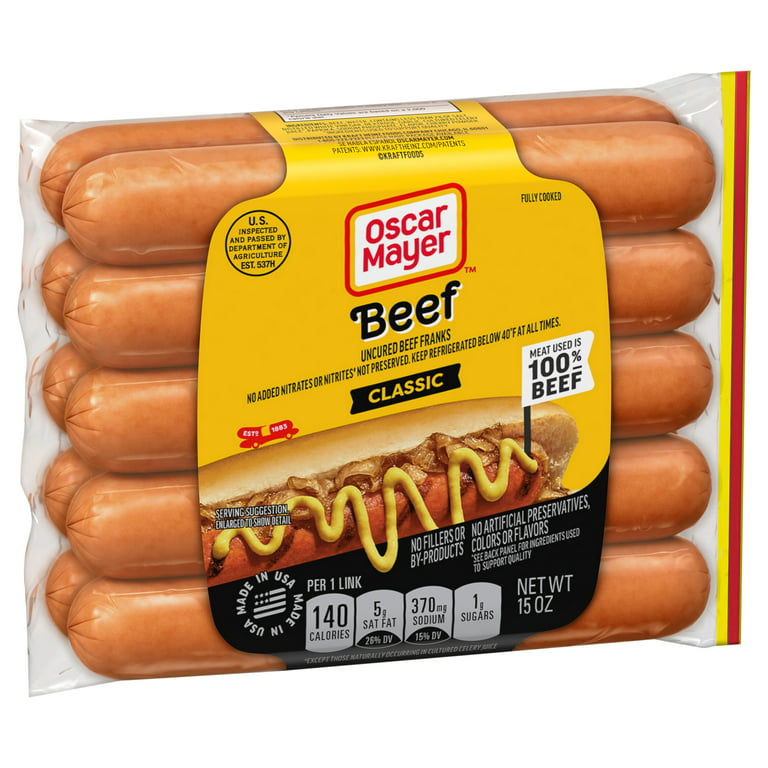 Oscar Mayer Turkey Uncured Franks Hot Dogs, 10 ct. Pack