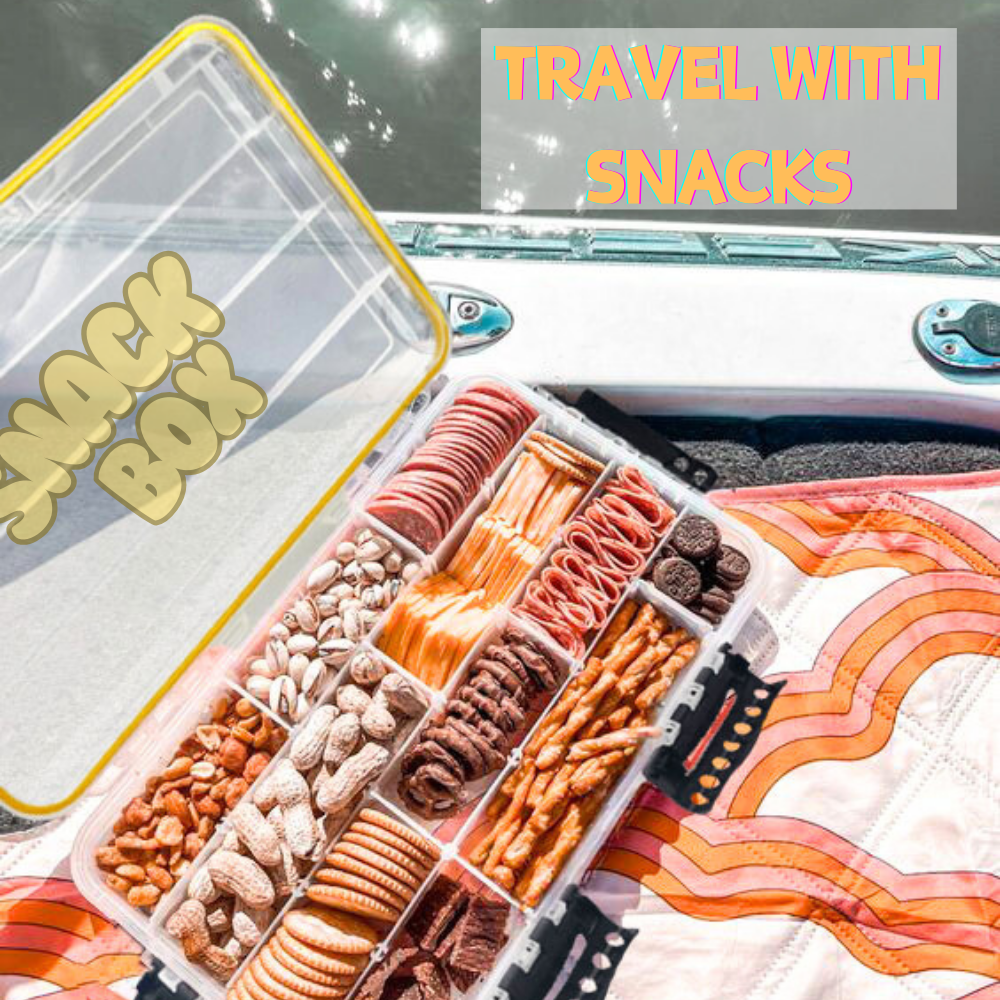 Snack box for Beach Charcuterie Containers Travel Airtight Organizer Food Storage for Candy, Fruits, Nuts