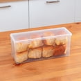 thumbnail image 4 of Clear Airtight Bread Storage Container with Flip Lid, Pantry Organizer for Loaves, Baked Goods, or Snacks, Stackable Kitchen Solution, 4 of 8