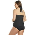 thumbnail image 6 of La Blanca BLACK Island Goddess Plus Size Halter Tankini Top, US 18W, 6 of 7