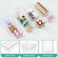 thumbnail image 3 of SUMMIT 6 Pack Clear Drawer Organizer Set, Acrylic Drawer Storage Trays, Storage Bins for Makeup, Cosmetics, Jewelries, Utensils, Gadgets, Office, 3 of 13