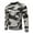 Gray, variant on IROINNID Men's Sweater Round Neck Long Sleeve Jumper Mid-Length Graphic Prints Leisure Pullover Large Camouflage Contrast Sweater Bottomed Shirt Sweater
