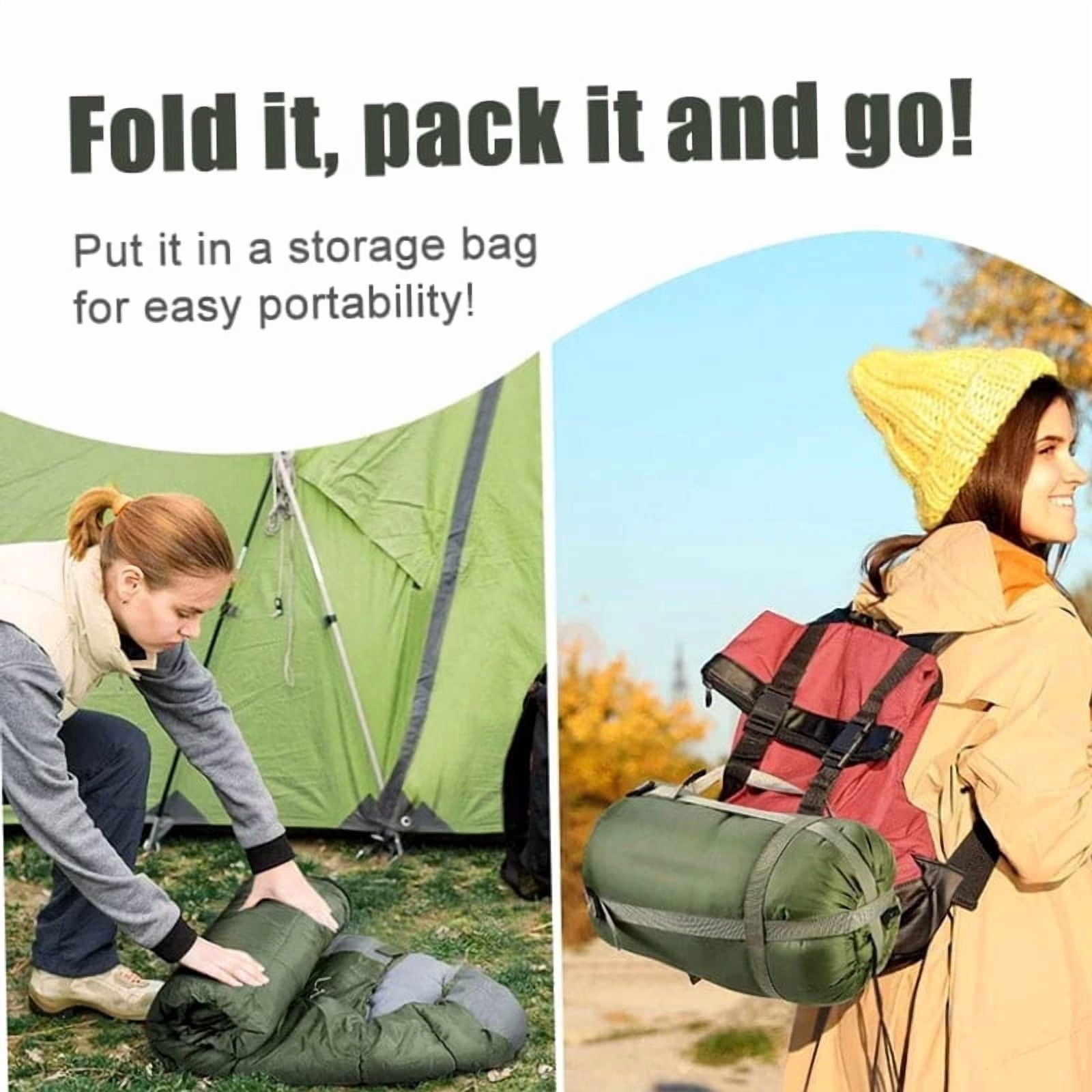 Compact Camping Sleeping Bag with Ultralight 4 Season Warm Envelope - Typpkmm