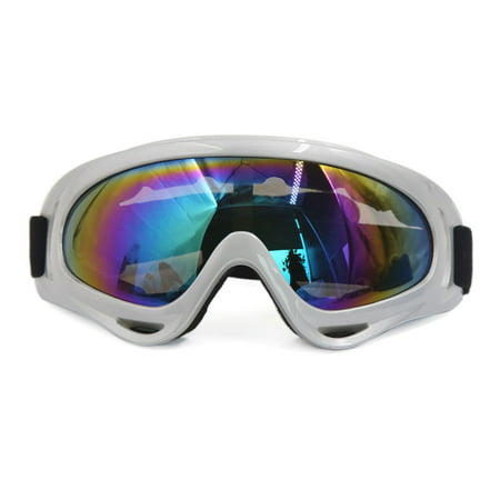 Unique Bargains Motorcycle Motocross ATV Colorful Lens Anti-UV Windproof Goggles Sun (Best Polarized Motorcycle Goggles)