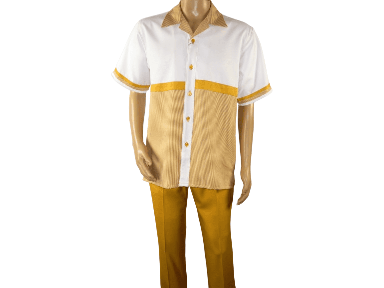 Men MONTIQUE 2pc Walking Leisure Suit Matching Set Short Sleeves 2212