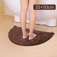 thumbnail image 2 of kjfeif Half Round Bathroom Rug Won't Slip Bathroom Mat Soft and Comfortable Furry Durable Thickened Bathroom Rug Machine Washable Reusable for Shower, Bedroom and Kitchen, 2 of 9