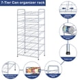 thumbnail image 6 of BTY 7-Tier Can Organizer - Holds up to 84 Cans, Silver Pantry Rack for Kitchen or Cabinet, 6 of 7