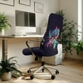 thumbnail image 3 of Xoenoiee Turtle Paint Splatter Print Computer Office Chair Cover Stretch Elastic Polyester Slipcover Stretchable Universal Desk Task Chair Seat Cover Protector for Rotating Chair Computer Chair, L, 3 of 6
