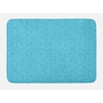 thumbnail image 1 of Rain Bath Mat, Calming Aquatic Colors Brush Stroked Linear Drop and Shades, Plush Bathroom Decor Mat with Non Slip Backing, 29.5" X 17.5", Azure Blue Pale Blue, by Ambesonne, 1 of 2