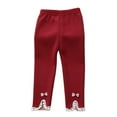 thumbnail image 3 of SYNPOS Toddler Girls Leggings Footless Thick Fleece Lined Skinny Infant Baby Winter Legging 0-4 Years, 3 of 8