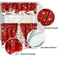 thumbnail image 7 of Christmas Kitchen Curtains Valances 3 Piece Set,Xmas Ball Ornaments Snowflakes Rod Pocket Kitchen Curtain Over Sink Window,Farmhouse Cafe Curtains for Holiday Winter Decor 36 Inch, 7 of 7