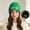 A1 Green, variant on Men Women Solid Color Ghost Embroidery Knit Beanie Hat,Cute Funny Spooky Goth Winter Skull Cap,Stylish Halloween Cuffed Beanie,Warm Soft Knitted Hat for Daily Holiday Wear Black