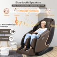 thumbnail image 6 of Giantex Full Body Massage Chair Recliner with Zero Gravity, SL Track, Foot Roller, Waist Heater, Wireless Speaker, Air Pressure, Electric Massage Chair, Shiatsu Massage Recliner, Brown, 6 of 10