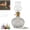 White, variant on Vintage Glass Kerosene Oil Lamp – Rustic Hurricane Lantern with Black Metal Regulator, Emergency Lighting & Home Decor, Indoor Use (7.6" x 3.6")