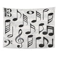 thumbnail image 1 of UFAEZU Black Note Collection Music Symbols Notation Key Sign Clef Bass Song Tone Wall Art Hanging Tapestry Home Decor for Living Room Bedroom Dorm 60x80 inch, 1 of 2