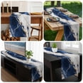 thumbnail image 6 of Marble Navy Blue Table Runner 48 Inches Long, Abstract Gold White Brick Stone Motif Kitchen Coffee Dining Table Decoration for Home Party Birthday Wedding Home Decor 13x48 Inches, 6 of 8