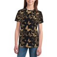 thumbnail image 3 of Wukai Modern Golden Butterfly Youth Unisex Short Sleeve T-Shirt for Boys, Girls, Teens, and Kids-X-Small, 3 of 7