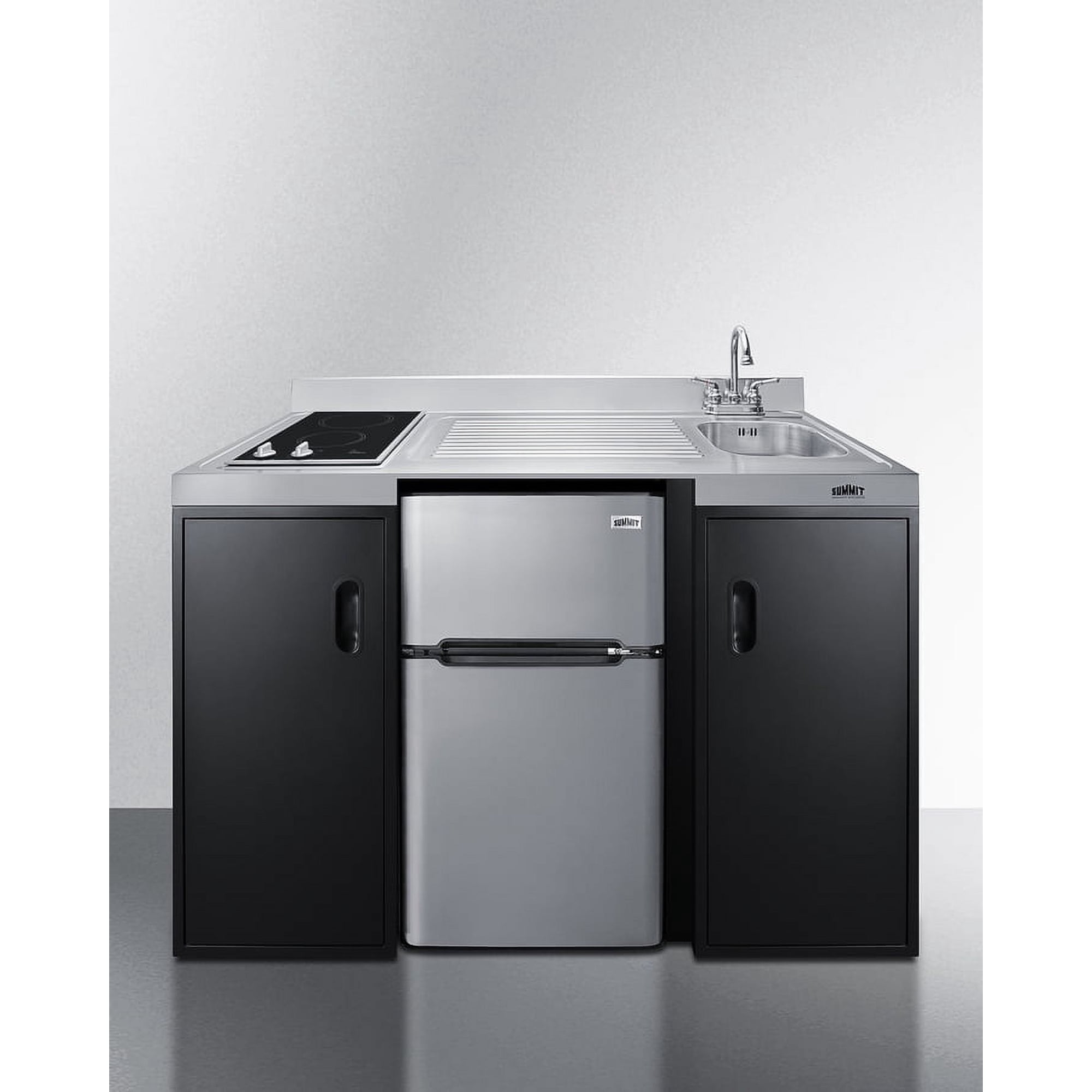 54" Wide All-In-One Kitchenette, ADA Counter Height, Right Side