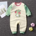 thumbnail image 2 of CAICJ98 Unisex Baby Clothes for Boys Girls Cotton Newborn Girl Boy Onesie Infant Long Sleeve Romper Fall Winter Toddler Boy Outfit (Light Green,12-18 Months), 2 of 4