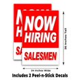 thumbnail image 2 of Now Hiring Salesmen (24" X 36") Vinyl Decal Only (Pack of 2), 2 of 4