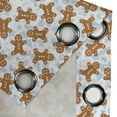 thumbnail image 4 of Ambesonne Gingerbread Man Grommet Curtain, Tile, 50" x 108", Pale Caramel Pale Blue, 4 of 6