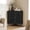 Black, variant on Retro Corner Cabinet With 2 Hollow Carved Doors And 2-Tier Shelves
