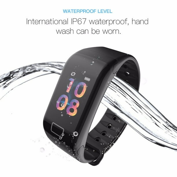 F1 Plus Smart Wristband Activity Fitness Tracker Blood Pressure Heart Rate Monitor Smart watch Walmart