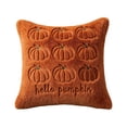 thumbnail image 3 of PoyoKee Fall Pillow Covers 18x18, Halloween Pumpkin Corduroy Throw Pillow Covers, Embroidered Pillowcase for Sofa Thanksgiving Halloween Indoor Decor, 3 of 9