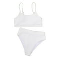 thumbnail image 5 of Sngxgn Women's Bikini Swimsuit Front Cross up Two Piece Bathing Suit(White,XL), 5 of 8