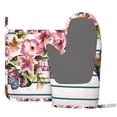 thumbnail image 3 of Disketp Bird And Floral Oven Mitts And Potholders Bbq Gloves-Oven Mitts And Pot Holders With Recycled Infill Silicone Non-Slip Cooking Gloves For Cooking Baking Grilling, 3 of 9