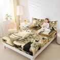 thumbnail image 3 of Feelyou Cute Toilet Ghost King Sheets, Boho Floral Black Cat Bedding, Sage Green, 4pcs, 1 Flat Sheet, 1 Fitted Sheet and 2 Pillowcases, 3 of 5