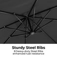 thumbnail image 6 of GRANDPATIO 12 ft Deluxe Curvy Aluminum Cantilever Octagon Umbrella(Charcoal, with Base, 12' Diameter), 6 of 6