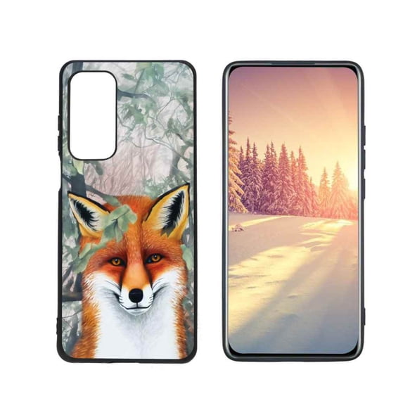 Compatible with Motorola MOTO Edge 5G UW Phone Case, Fox Case Men Women, Flexible Silicone Shockproof Case for Motorola MOTO Edge 5G UW