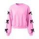 thumbnail image 5 of Sudadera con lazo de manga larga para niña, blusa informal de manga larga con cuello redondo, blusa de poliéster para niña, 5 of 6