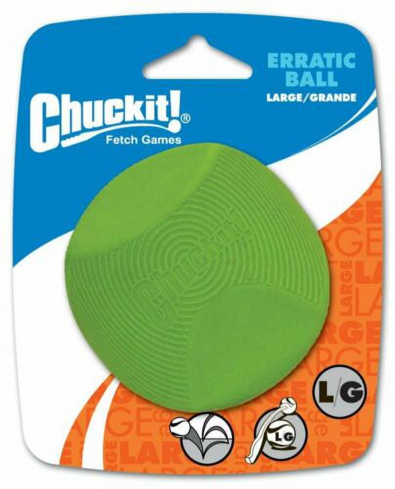 Chuckit! Fetch Toy ERRATIC BALL Unpredictable Bounce Fits Launcher LARGE 2-Pack