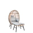 thumbnail image 4 of Modern European Design, Double Occupancy - 400 Lbs Capacity, Non-fading Cushion Fabric - Outdoor Patio Relax - Durable All-weather Wicker, 4 of 7