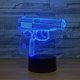 thumbnail image 2 of Illusion d'optique Pistolet 3D Veilleuse 16 Couleurs Changement USB Puissance Télécommande Interrupteur Tactile Décor Lampe LED Table Lampe De Bureau Enfants Enfants Noël Noël Brithday Cadeau Kuyhfg Bienvenido a Kuyhfg, 2 of 5