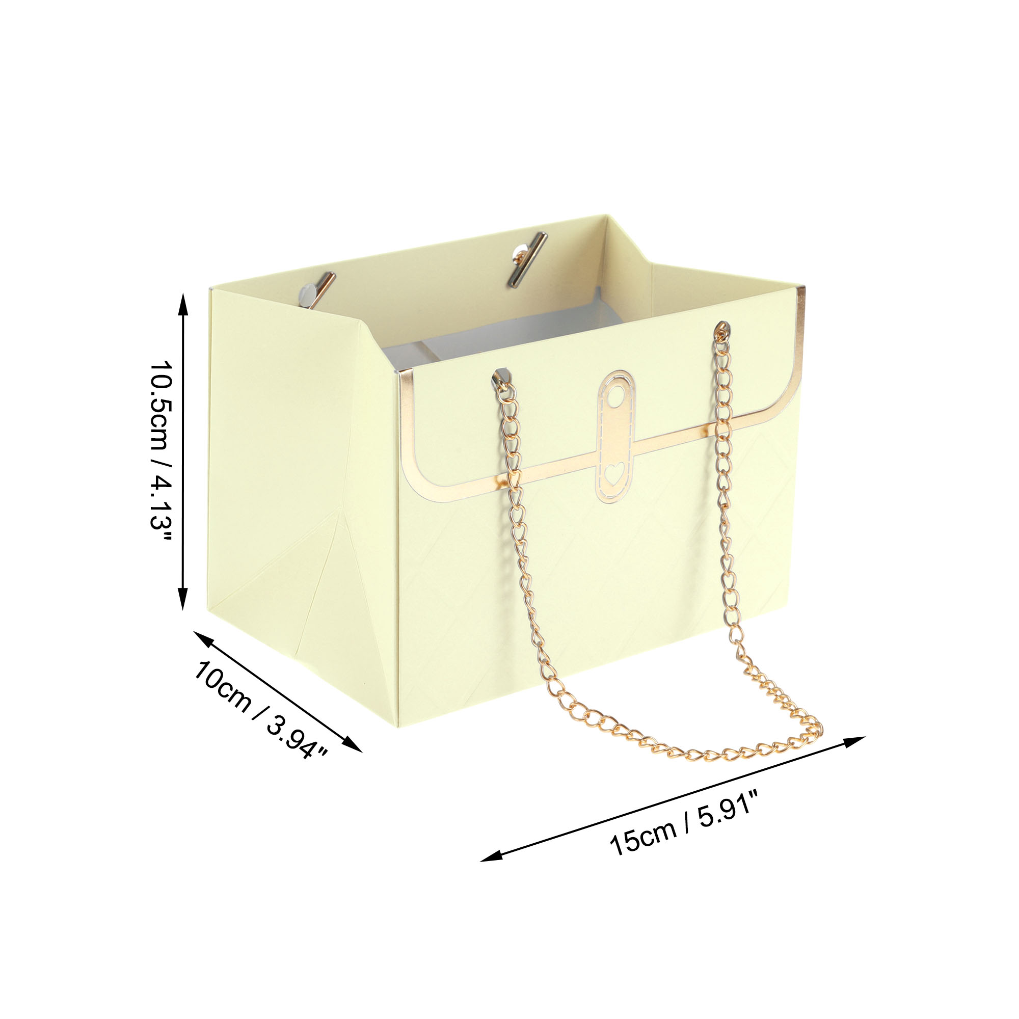 Unique Bargains Rectangular Gift Bags for All Occasions ideal for Birthdays Beige