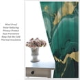 thumbnail image 5 of Marble Curtains,Emerald Green Abstract Marble Gold Texture Home Decor Drape for Bedroom Living Room Kitchen Window Treatment Set -42"W x 63"L (Pack of 2), 5 of 7