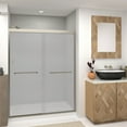 thumbnail image 4 of Transolid Fbpt607608f-S 76" High X 59" Wide Bypass Frameless Shower Door - Brushed, 4 of 7