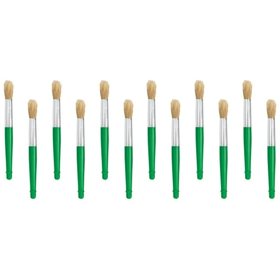 Colorations Plastic Handle Jumbo Chubby Paint Brushes - Set of 12
