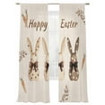 thumbnail image 6 of Happy Easter Bunny Carrot Sheer Curtains for Living Room Bedroom Spring Summer Botanical Rustic Sheer Curtains 84 Inch Long 2 Panels Set Light Filtering Curtain Window Treatments Drapes, 6 of 6