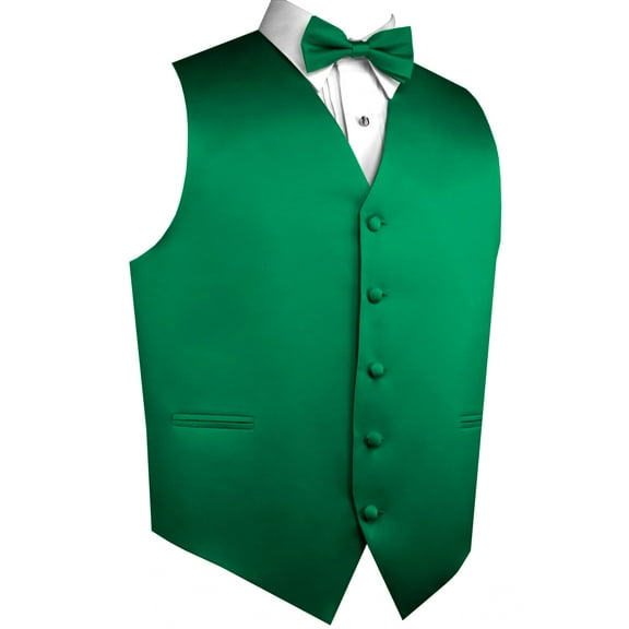 "BEST TUXEDO" Men's Formal, Wedding, Prom, Homecoming, Tuxedo Vest, Bow-tie - Green