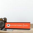 thumbnail image 2 of Advertising Guru, Orange Black Frame, Desk Sign (2 x 8"), 2 of 3