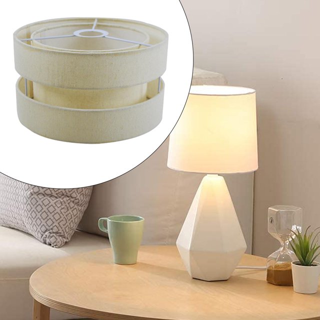 Pantalla de tela para lámpara, accesorios de iluminación, lámpara de mesa Vintage, pantalla de luz colgante para mesita de noche, Bar, restaurante y Estilos C