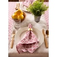 thumbnail image 5 of Contemporary Home Living Rectangular Lattice Cotton Tablecloth - 84" - Rose Pink and White, 5 of 8