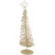 thumbnail image 1 of Mini árbol de Navidad, adornos de árbol de alambre de hierro con purpurina para decoraciones navideñas para el hogar (1 unidad dorada), 1 of 5